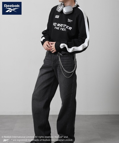 Reebok（リーボック）の「【REEBOK】 ロングスリーブ ゲーム ロゴ Tシャツ / 長袖 / ゲームシャツ（Tシャツ/カットソー・メンズ・ホワイト/ブラック/ブルーグレー・MEDIUM/LARGE）」の13枚目の写真