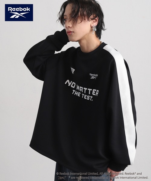 MLVINCE / 長袖Tシャツ/L/ポリエステル/BLK/フットボールレイヤーシャツ/ゲームシャツ セール】【REEBOK】 ロングスリーブ ゲーム ロゴ Tシャツ / 長袖