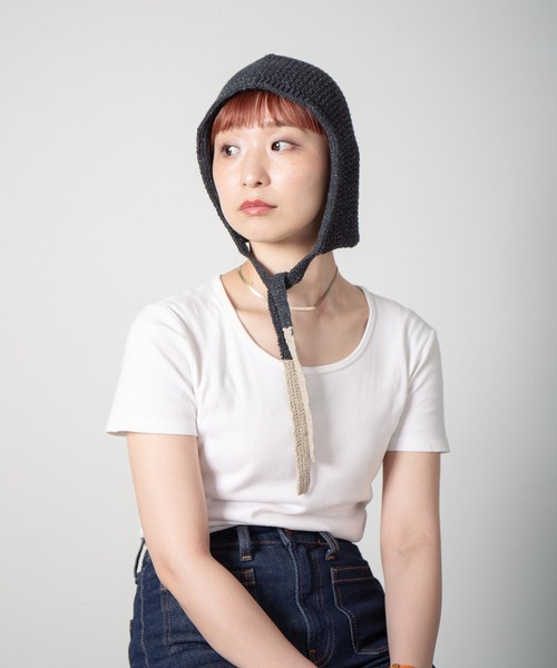 CLEL クレイル 透かし編みメッシュジップパーカー ブラック M clel