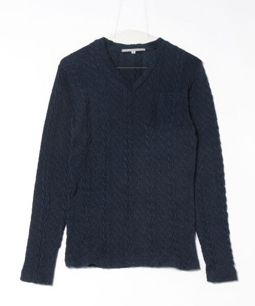 ARCHIVER(アーカイバ)の「【W】【it】【Growth by Grail】Vネックニットライクカットソー(Tシャツ/カットソー・メンズ・ブラック/ホワイト/ネイビー・LARGE/MEDIUM)」の3枚目の写真