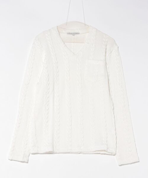 ARCHIVER(アーカイバ)の「【W】【it】【Growth by Grail】Vネックニットライクカットソー(Tシャツ/カットソー・メンズ・ブラック/ホワイト/ネイビー・LARGE/MEDIUM)」の2枚目の写真