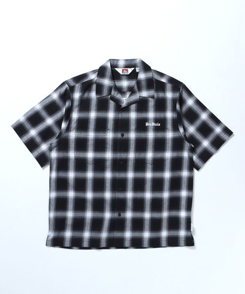 BEN DAVIS(ベンデイビス)の「【BEN DAVIS(ベンデイビス)】CARDS EMB PLAID O/C SHIRT / チェック シャツ ワーク 半袖 刺繍 オープンカラー(シャツ/ブラウス・メンズ・ブルー/ブラック・MEDIUM/LARGE/X-LARGE)」の9枚目の写真