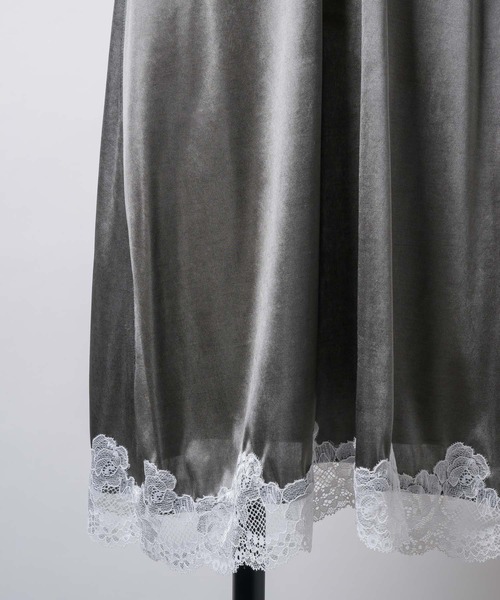 yae ヤエ　キャミソールワンピース FREE シルバー セール】Lace camisole dress / レースキャミソールドレス