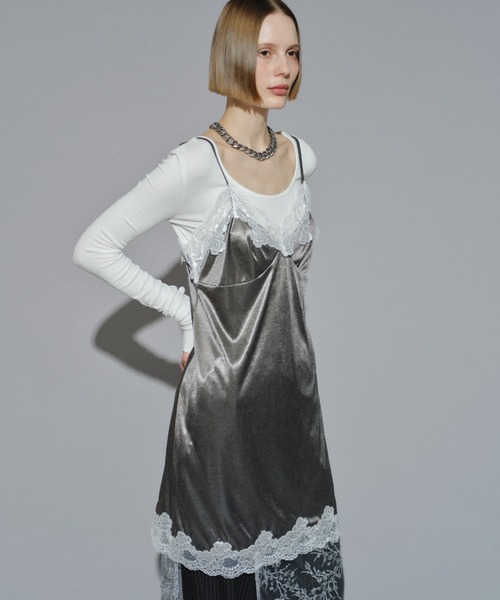 yae（ヤエ）の「Lace camisole dress / レースキャミソールドレス