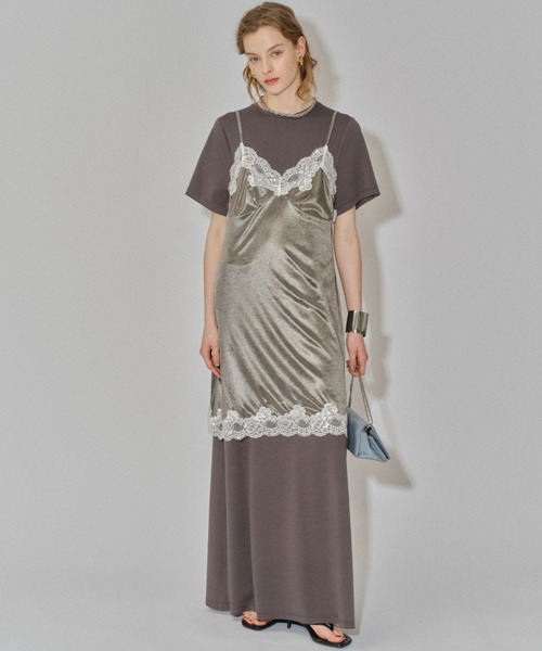 yae（ヤエ）の「Lace camisole dress / レースキャミソールドレス