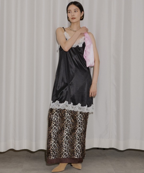 yae ヤエ　キャミソールワンピース FREE シルバー セール】Lace camisole dress / レースキャミソールドレス