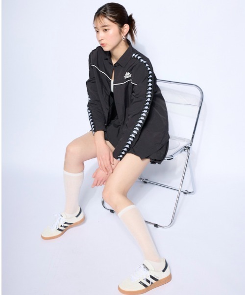 Kappa(カッパ)の「サイドテープシャツジャケット(その他アウター・レディース・ブラック/グリーン・MEDIUM/LARGE/X-LARGE)」の3枚目の写真