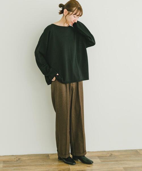 ITEMS URBANRESEARCH(アイテムズ アーバンリサーチ)の「ボートネックルーズニット(ニット/セーター・レディース・ブラック/ブルー/グレー系その他・FREE)」の15枚目の写真