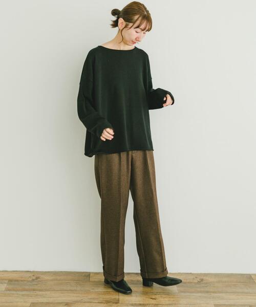 ITEMS URBANRESEARCH(アイテムズ アーバンリサーチ)の「ボートネックルーズニット(ニット/セーター・レディース・ブラック/ブルー/グレー系その他・FREE)」の14枚目の写真