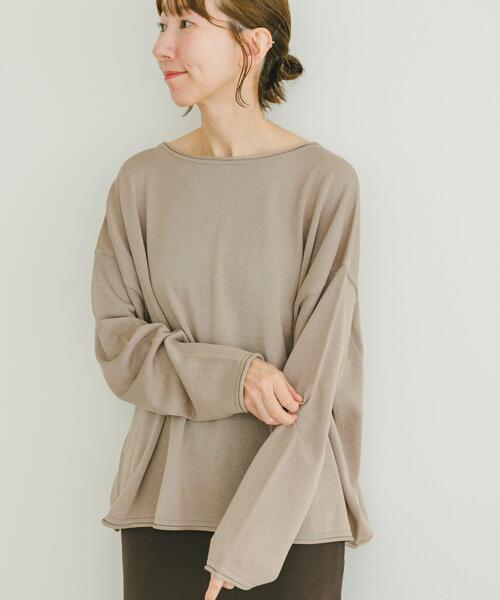 ITEMS URBANRESEARCH(アイテムズ アーバンリサーチ)の「ボートネックルーズニット(ニット/セーター・レディース・ブラック/ブルー/グレー系その他・FREE)」の11枚目の写真