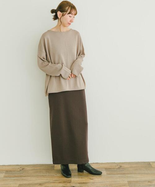 ITEMS URBANRESEARCH(アイテムズ アーバンリサーチ)の「ボートネックルーズニット(ニット/セーター・レディース・ブラック/ブルー/グレー系その他・FREE)」の8枚目の写真