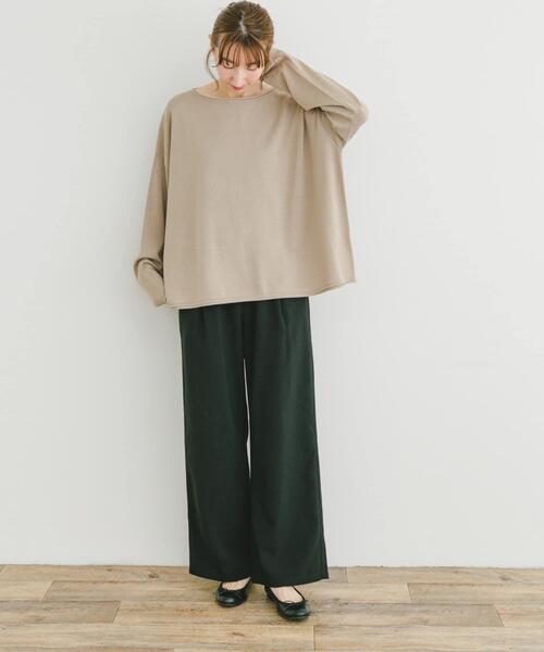 ITEMS URBANRESEARCH(アイテムズ アーバンリサーチ)の「ボートネックルーズニット(ニット/セーター・レディース・ブラック/ブルー/グレー系その他・FREE)」の7枚目の写真