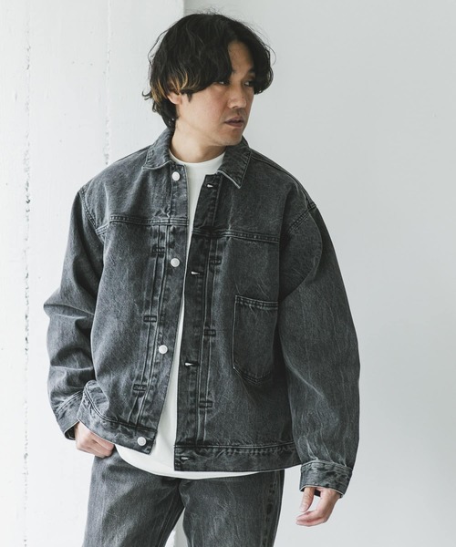 URBAN RESEARCH DOORS（アーバンリサーチドアーズ）の「USED 13.3oz デニムジャケット（デニムジャケット・メンズ・ブラック系その他/ブルー系その他・MEDIUM/LARGE）」の4枚目の写真
