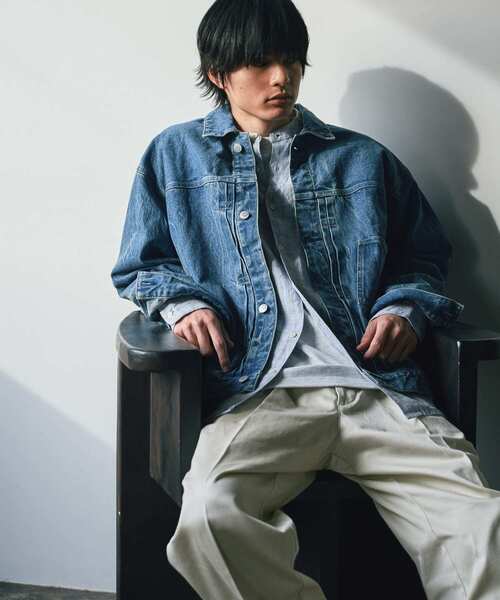 URBAN RESEARCH DOORS（アーバンリサーチドアーズ）の「USED 13.3oz デニムジャケット（デニムジャケット・メンズ・ブラック系その他/ブルー系その他・MEDIUM/LARGE）」の8枚目の写真