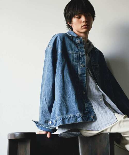 URBAN RESEARCH DOORS（アーバンリサーチドアーズ）の「USED 13.3oz デニムジャケット（デニムジャケット・メンズ・ブラック系その他/ブルー系その他・MEDIUM/LARGE）」の9枚目の写真