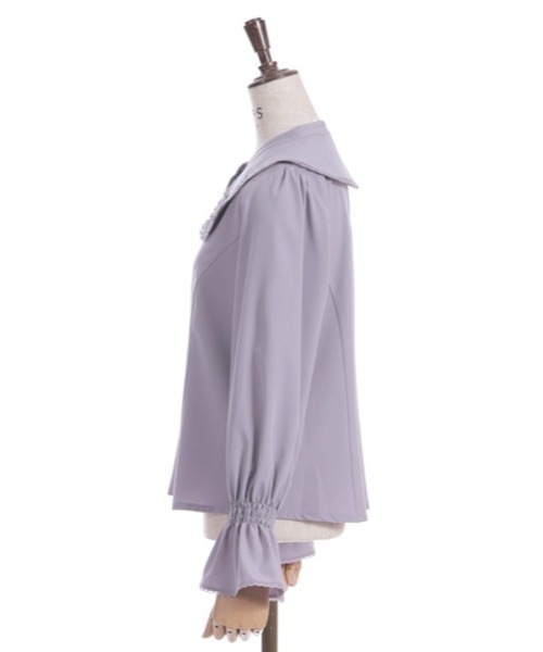 axes femme（アクシーズファム）の「ローズ刺繍ビッグカラーブラウス（シャツ/ブラウス・レディース・ホワイト/ブラック/ラベンダー・FREE）」の11枚目の写真