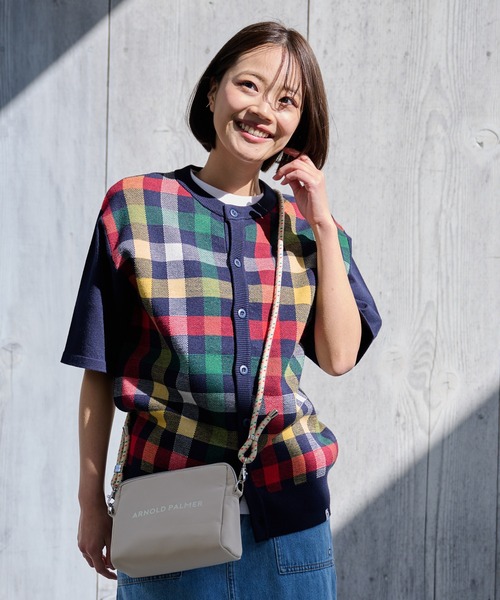 Arnold Palmer(アーノルドパーマー)の「パーマー ミックスコード シェア ミニ ショルダーバッグ(ショルダーバッグ・レディース・ブラック/ベージュ・F)」の13枚目の写真