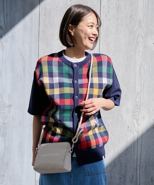 Arnold Palmer(アーノルドパーマー)の「パーマー ミックスコード シェア ミニ ショルダーバッグ(ショルダーバッグ・レディース・ブラック/ベージュ・F)」の12枚目の写真