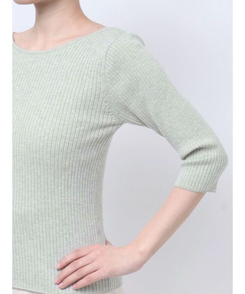 LAGUNAMOON（ラグナムーン）の「シルクブレンド2WAYニットプルオーバー（ニット/セーター・レディース・ブラック/イエロー/ライトグリーン・FREE）」の8枚目の写真