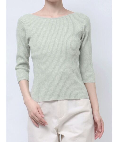 LAGUNAMOON（ラグナムーン）の「シルクブレンド2WAYニットプルオーバー（ニット/セーター・レディース・ブラック/イエロー/ライトグリーン・FREE）」の19枚目の写真