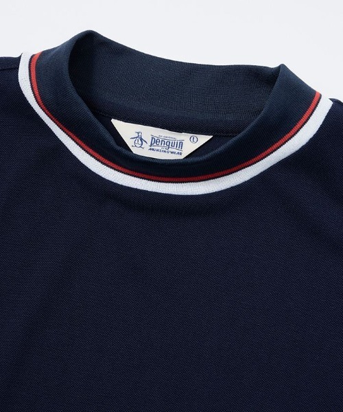 Penguin by Munsingwear（ペンギン バイ マンシングウェア）の「60’ S Mock neck shirt（Tシャツ/カットソー・メンズ・ブラック/ネイビー/ホワイト・M/L/XL）」の4枚目の写真