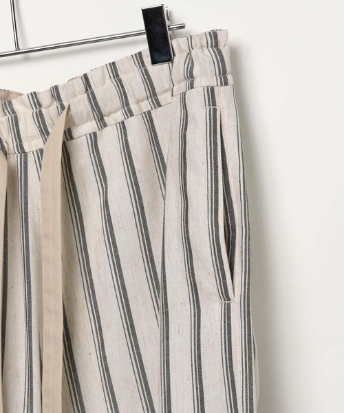 AMERICAN RAG CIE（アメリカンラグシー）の「【AMERICAN RAG CIE】ストライプイージーパンツ（MEN)（その他パンツ・メンズ・ナチュラル/ブラック・LARGE/MEDIUM）」の8枚目の写真