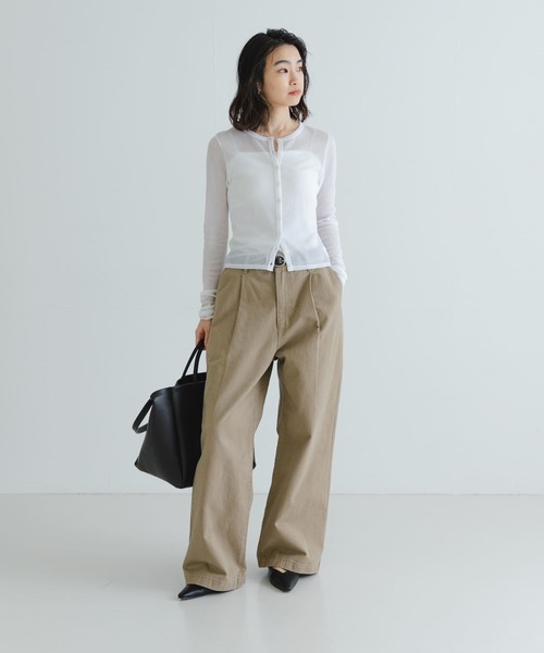 『MADE IN JAPAN』シアーテレコショートカーディガン セール】『MADE IN JAPAN』シアーテレコショートカーディガン（T