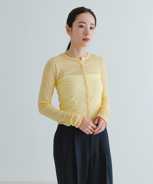 『MADE IN JAPAN』シアーテレコショートカーディガン MADE IN JAPAN』シアーテレコショートカーディガン[URA4-21T004
