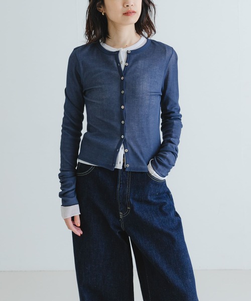 セール】『MADE IN JAPAN』シアーテレコショートカーディガン（T