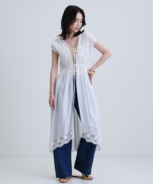 GALLEST（ギャレスト）の「コットンレースワンピース（ワンピース・レディース・ブルーグリーン/ホワイト・38）」の18枚目の写真