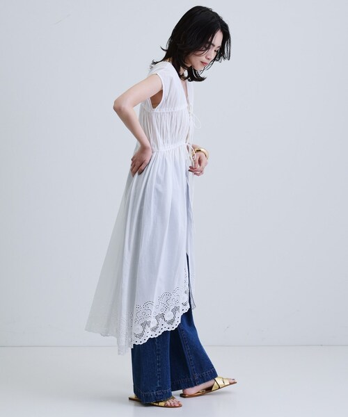 GALLEST（ギャレスト）の「コットンレースワンピース（ワンピース・レディース・ブルーグリーン/ホワイト・38）」の11枚目の写真