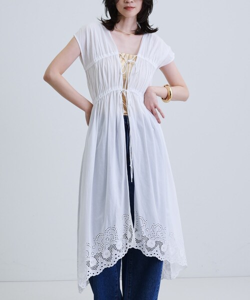 GALLEST（ギャレスト）の「コットンレースワンピース（ワンピース・レディース・ブルーグリーン/ホワイト・38）」の14枚目の写真