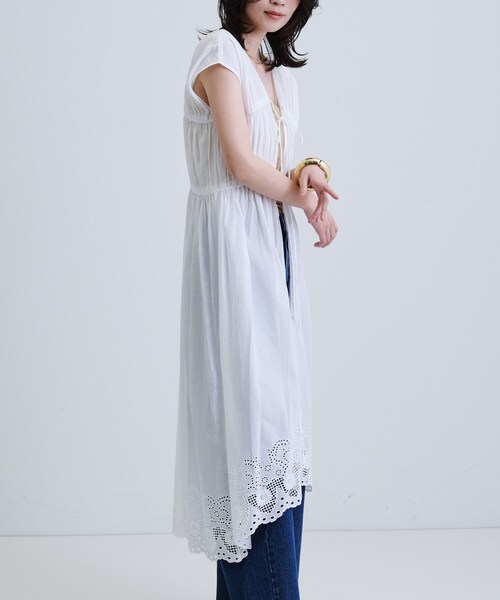 GALLEST（ギャレスト）の「コットンレースワンピース（ワンピース・レディース・ブルーグリーン/ホワイト・38）」の15枚目の写真