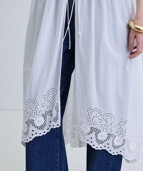 GALLEST（ギャレスト）の「コットンレースワンピース（ワンピース・レディース・ブルーグリーン/ホワイト・38）」の7枚目の写真