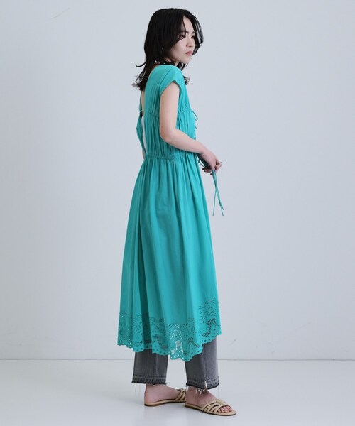 GALLEST（ギャレスト）の「コットンレースワンピース（ワンピース・レディース・ブルーグリーン/ホワイト・38）」の8枚目の写真