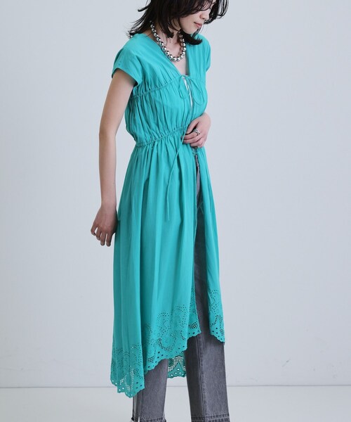 GALLEST（ギャレスト）の「コットンレースワンピース（ワンピース・レディース・ブルーグリーン/ホワイト・38）」の10枚目の写真