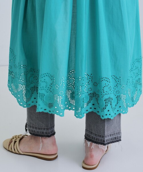 GALLEST（ギャレスト）の「コットンレースワンピース（ワンピース・レディース・ブルーグリーン/ホワイト・38）」の3枚目の写真