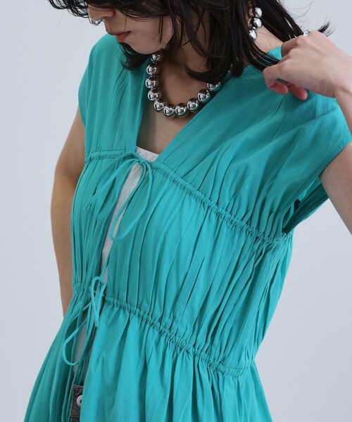 GALLEST（ギャレスト）の「コットンレースワンピース（ワンピース・レディース・ブルーグリーン/ホワイト・38）」の4枚目の写真