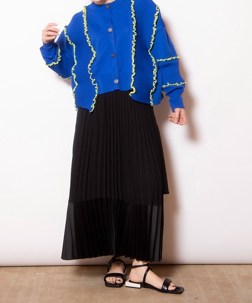 OSMOSIS（オズモーシス）の「2WAYメローステッチニットカーディガン（カーディガン/ボレロ・レディース・ネイビー/ライトベージュ/ブラック・ONE SIZE）」の14枚目の写真