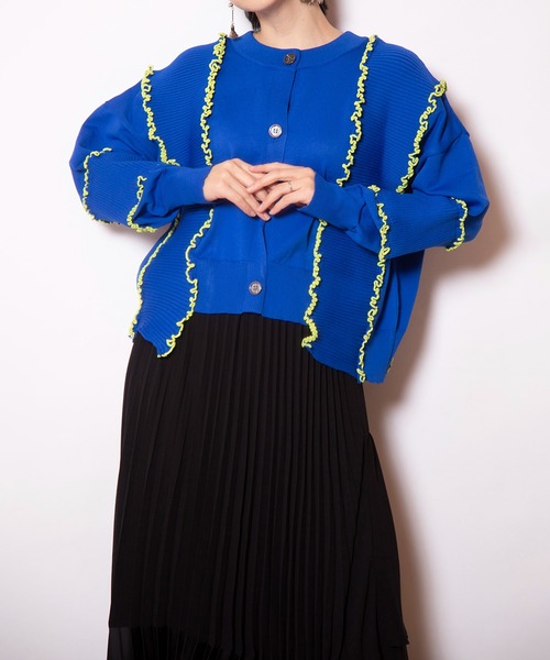 OSMOSIS（オズモーシス）の「2WAYメローステッチニットカーディガン（カーディガン/ボレロ・レディース・ネイビー/ライトベージュ/ブラック・ONE SIZE）」の16枚目の写真