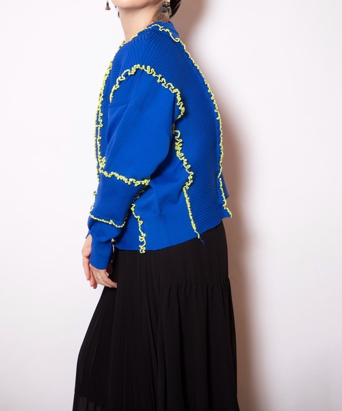 OSMOSIS（オズモーシス）の「2WAYメローステッチニットカーディガン（カーディガン/ボレロ・レディース・ネイビー/ライトベージュ/ブラック・ONE SIZE）」の17枚目の写真