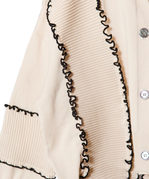 OSMOSIS（オズモーシス）の「2WAYメローステッチニットカーディガン（カーディガン/ボレロ・レディース・ネイビー/ライトベージュ/ブラック・ONE SIZE）」の10枚目の写真