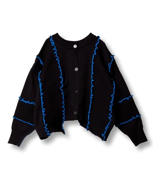 OSMOSIS（オズモーシス）の「2WAYメローステッチニットカーディガン（カーディガン/ボレロ・レディース・ネイビー/ライトベージュ/ブラック・ONE SIZE）」の5枚目の写真