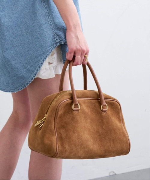 AULENTTI(オウレンティ)の「《追加3》AULENTTI/オウレンティ SUEDE MINI BOSTON3(ボストンバッグ・レディース・キャメル・FREE)」の1枚目の写真