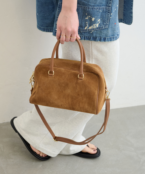 AULENTTI(オウレンティ)の「《追加3》AULENTTI/オウレンティ SUEDE MINI BOSTON3(ボストンバッグ・レディース・キャメル・FREE)」の22枚目の写真