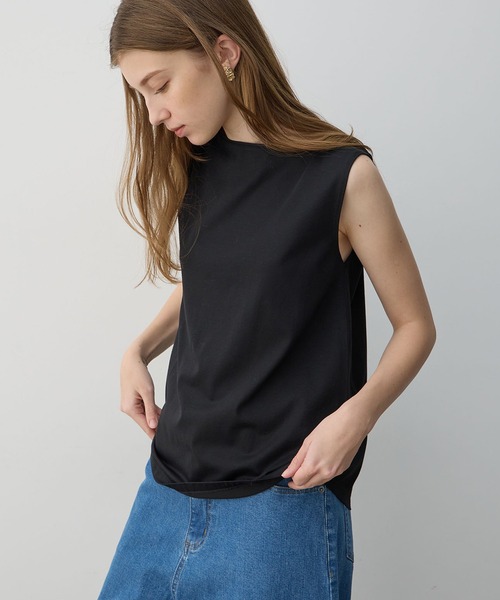 LE SOUK HOLIDAY(ルスークホリデー)の「ベーシックタンクトップ【接触冷感・吸水速乾】(Tシャツ/カットソー・レディース・チャコールグレー/オフホワイト/ブラック/オレンジ・M/L)」の1枚目の写真