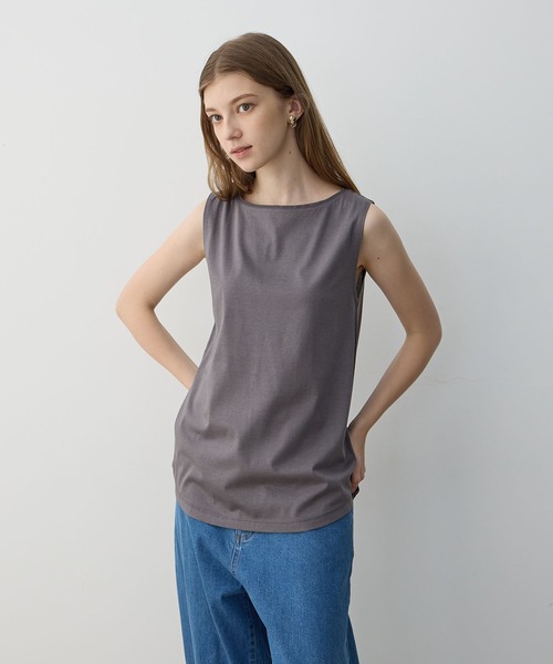 LE SOUK HOLIDAY(ルスークホリデー)の「ベーシックタンクトップ【接触冷感・吸水速乾】(Tシャツ/カットソー・レディース・チャコールグレー/オフホワイト/ブラック/オレンジ・M/L)」の21枚目の写真