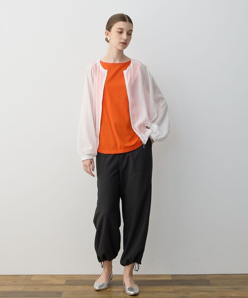 LE SOUK HOLIDAY(ルスークホリデー)の「ベーシックタンクトップ【接触冷感・吸水速乾】(Tシャツ/カットソー・レディース・チャコールグレー/オフホワイト/ブラック/オレンジ・M/L)」の18枚目の写真