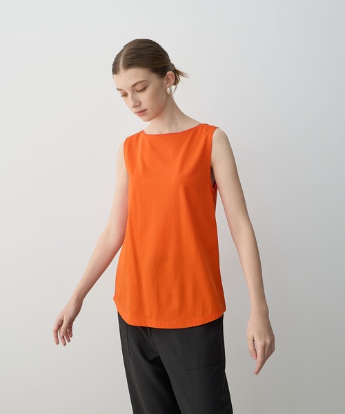 LE SOUK HOLIDAY(ルスークホリデー)の「ベーシックタンクトップ【接触冷感・吸水速乾】(Tシャツ/カットソー・レディース・チャコールグレー/オフホワイト/ブラック/オレンジ・M/L)」の17枚目の写真