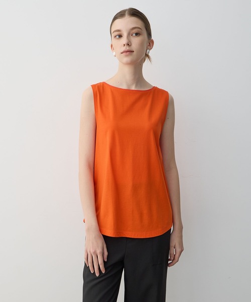 LE SOUK HOLIDAY(ルスークホリデー)の「ベーシックタンクトップ【接触冷感・吸水速乾】(Tシャツ/カットソー・レディース・チャコールグレー/オフホワイト/ブラック/オレンジ・M/L)」の16枚目の写真